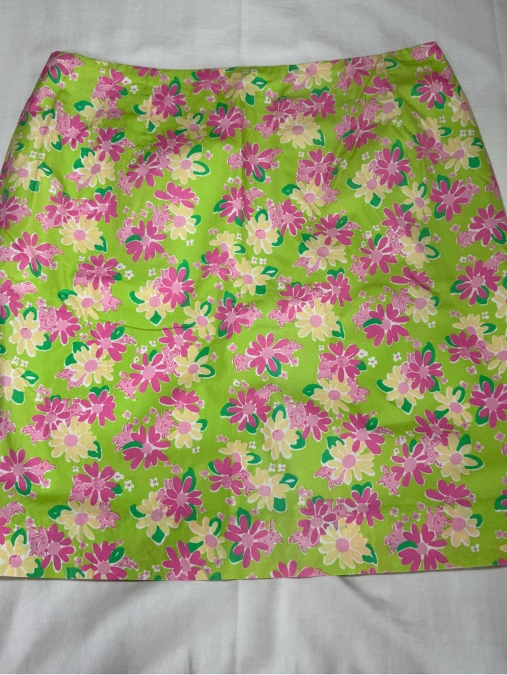 Vintage Lilly Pulitzer Skirt  12 Pink Floral Rhinodendrum Floral Cotton Resort